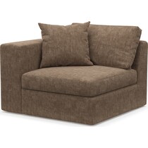 collin dark brown left arm facing chair   
