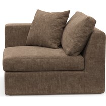 collin dark brown left arm facing chair   
