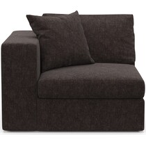 collin dark brown left arm facing chair   