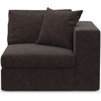 collin dark brown right arm facing chair   