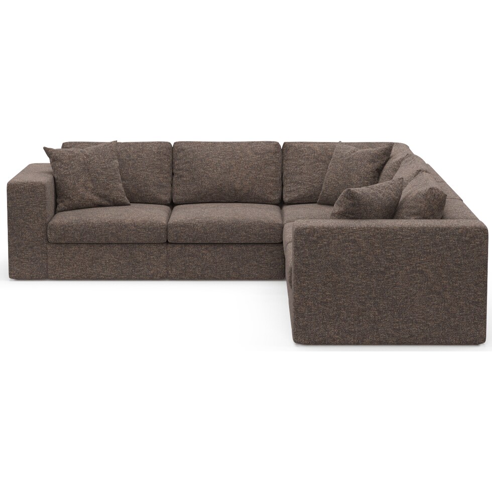 collin dark brown sectional   