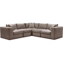 collin dark brown sectional   