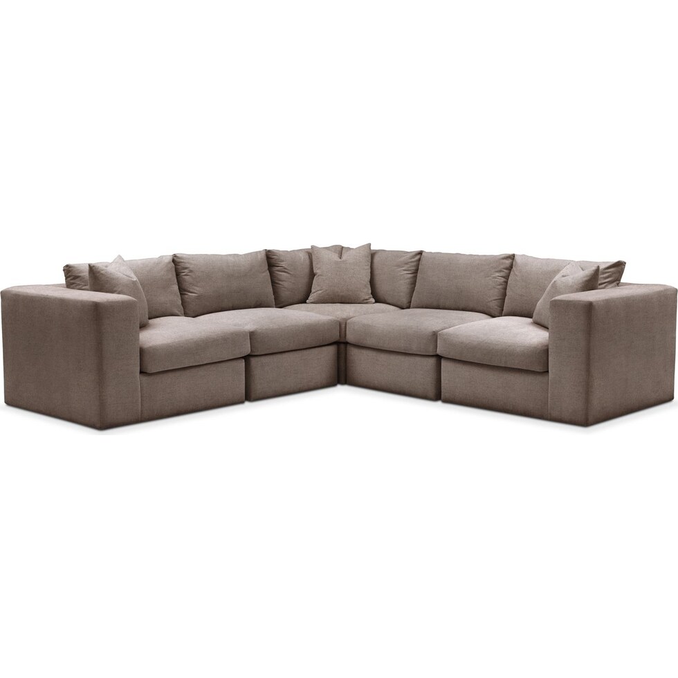 collin dark brown sectional   