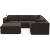 collin dark brown sectional   