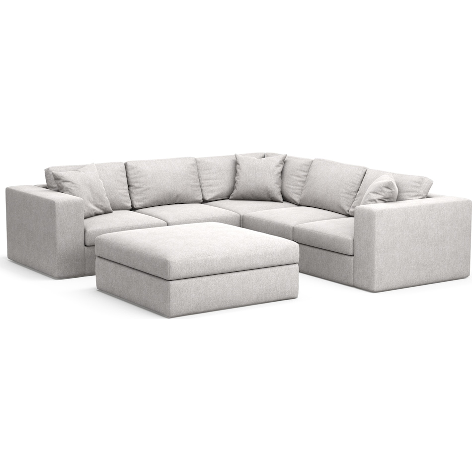 Collin 5 Piece Sectional And Ottoman