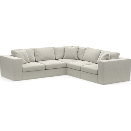 Collin Foam Comfort 5-Piece Sectional and Ottoman - Everton Grey