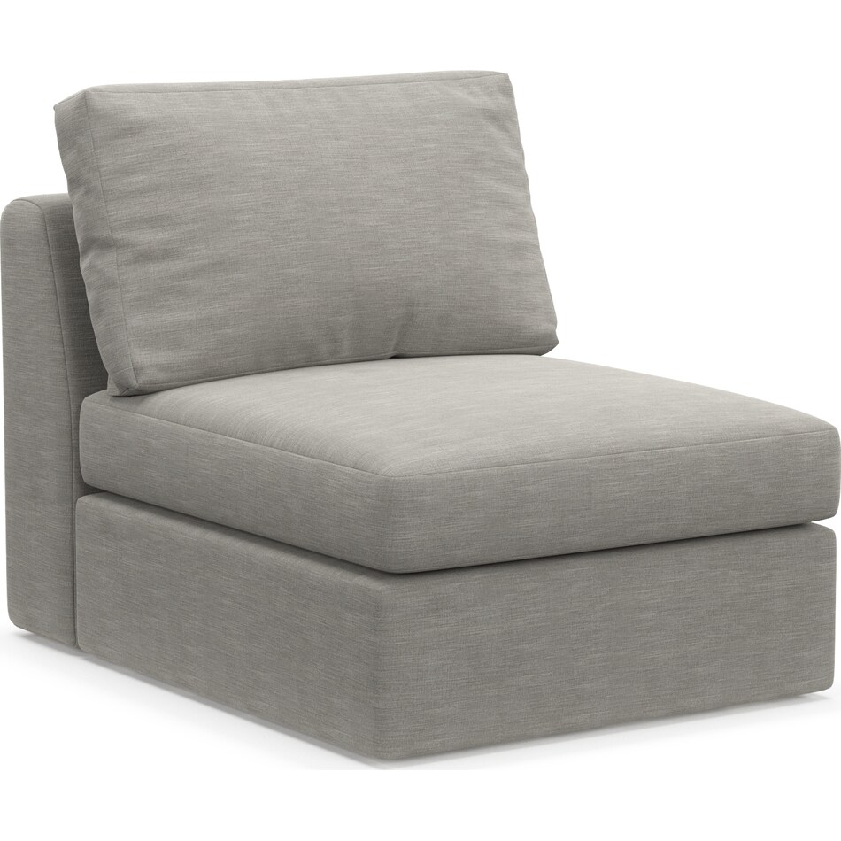 Collin Foam Comfort Armless Chair Victory Smoke Value City Furniture