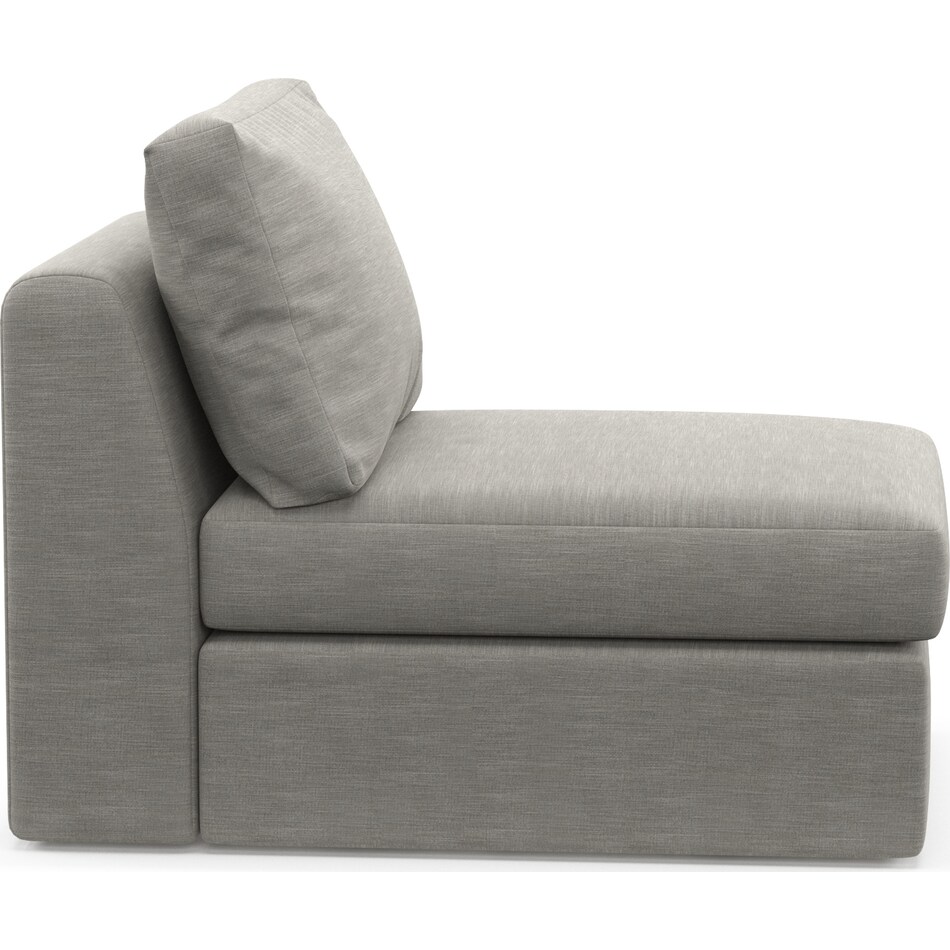 Collin Foam Comfort Armless Chair Victory Smoke Value City Furniture