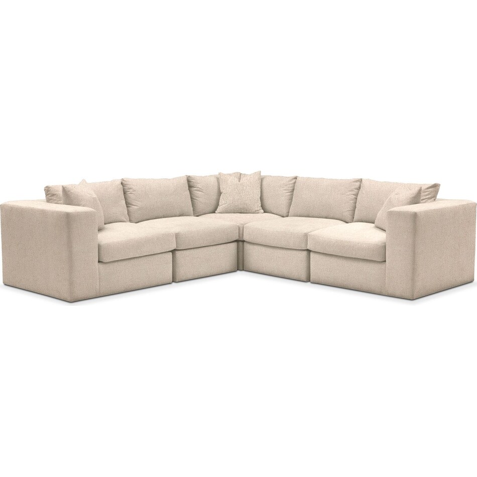 Collin Foam Comfort Performance Fabric 5Piece Sectional Halifax