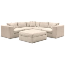 collin light brown  pc sectional   