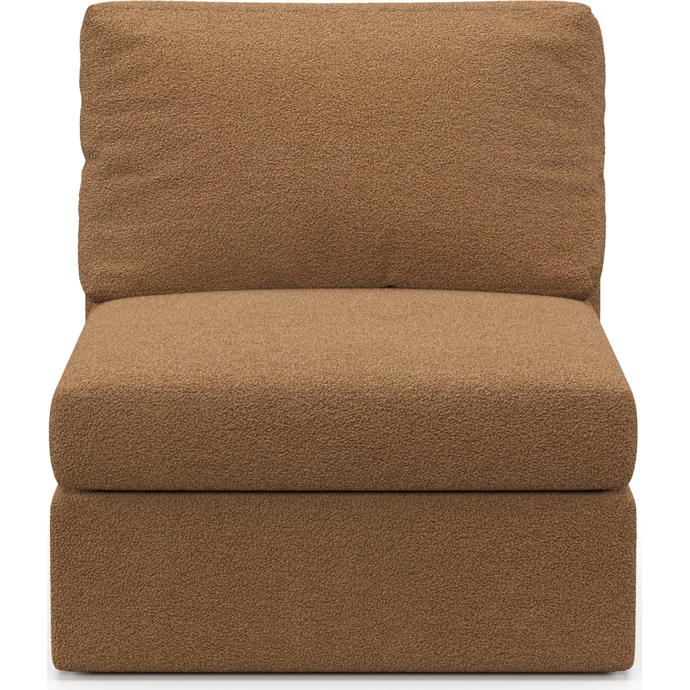 collin light brown armless chair   