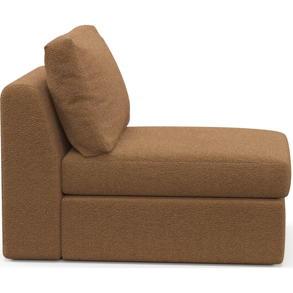 collin light brown armless chair   