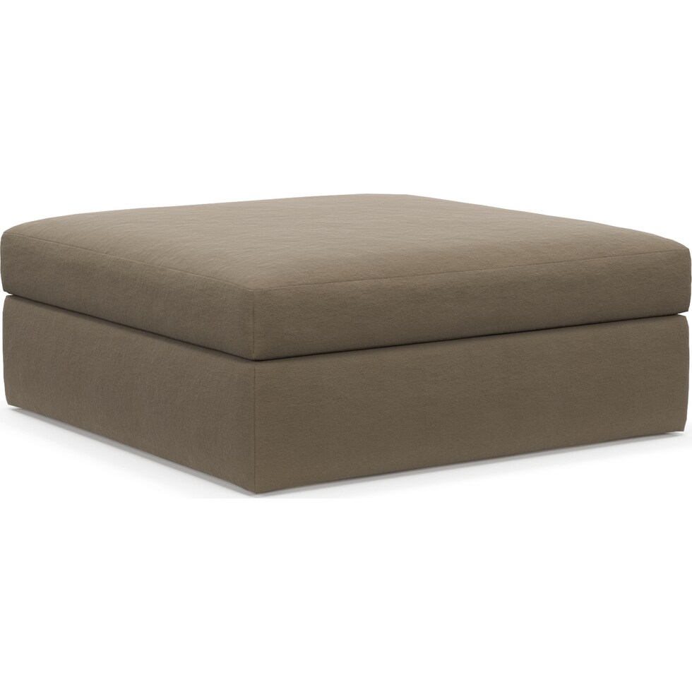 collin light brown ottoman   