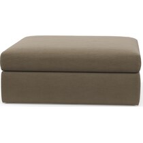 collin light brown ottoman   