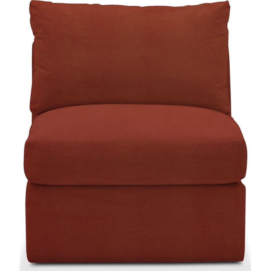 collin orange armless chair   