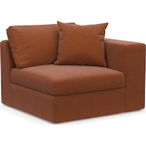 collin orange right arm facing chair   