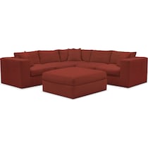 collin orange sectional   