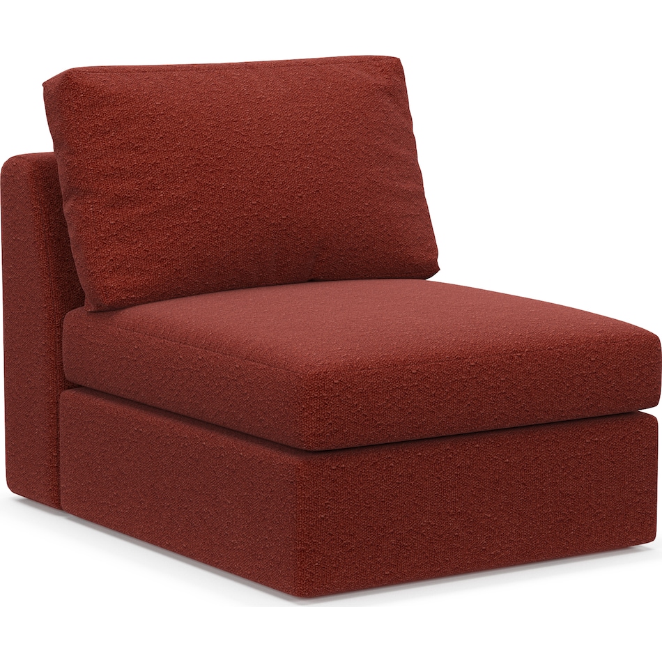 collin red armless chair   