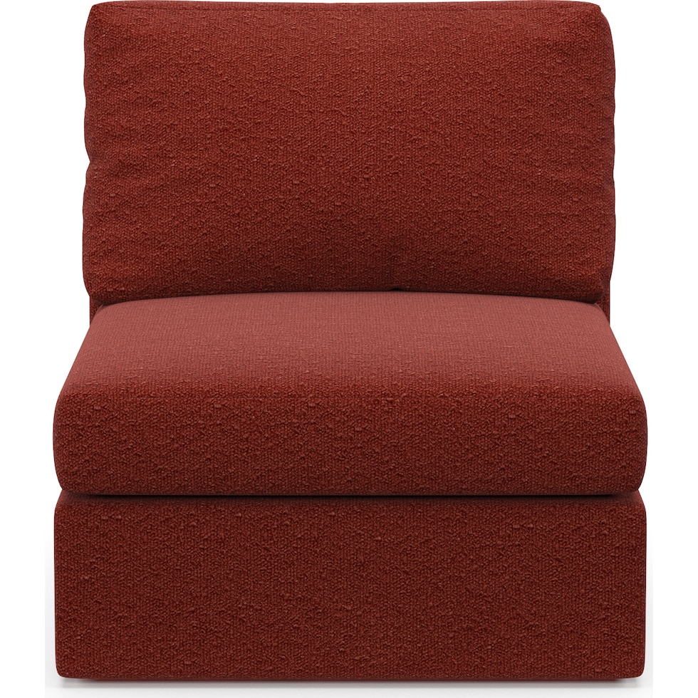 collin red armless chair   