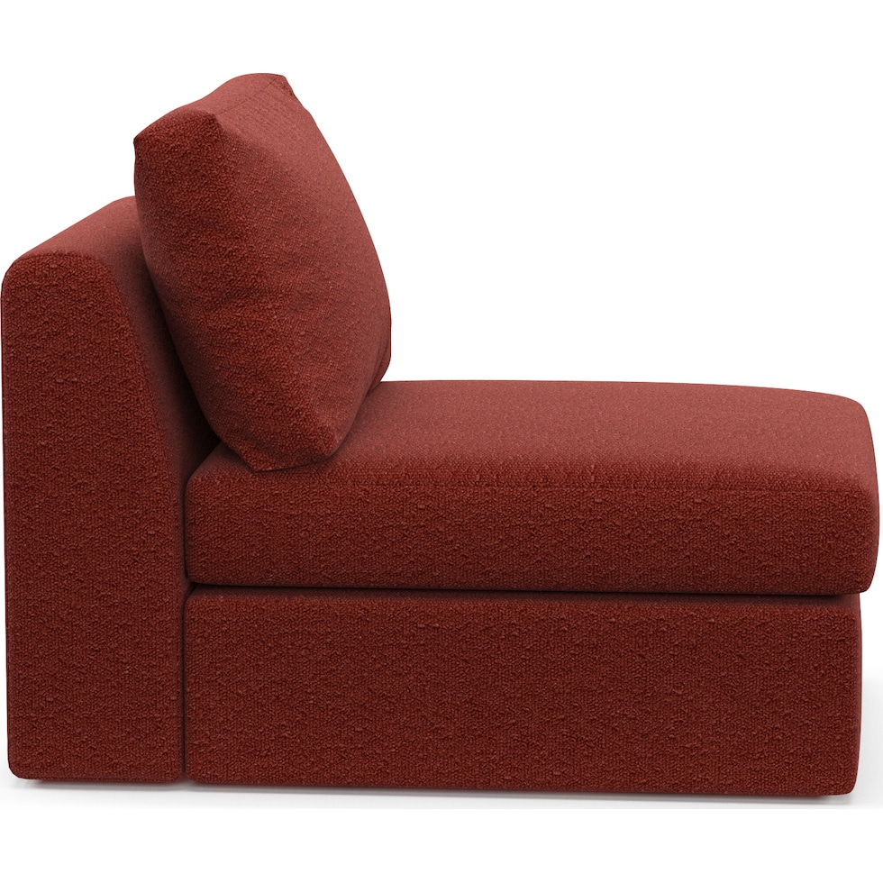 collin red armless chair   