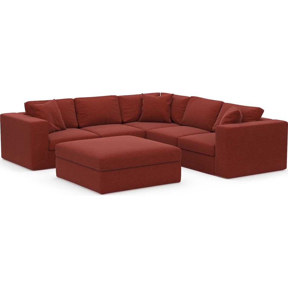collin red sectional   