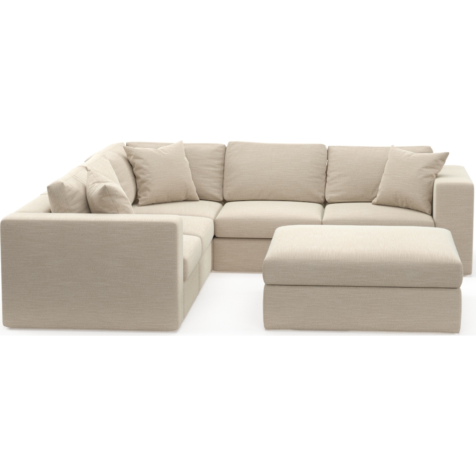collin white  pc sectional and ottoman   