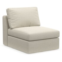 collin white armless chair   