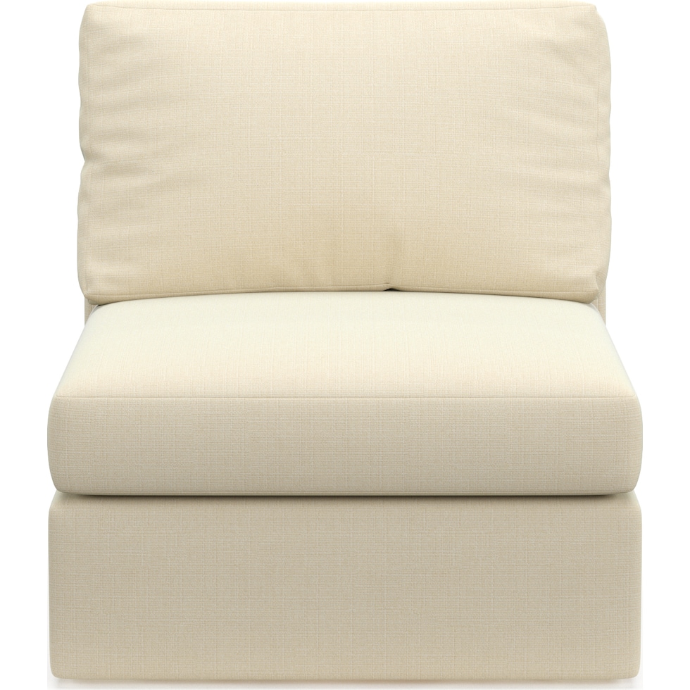 collin white armless chair   