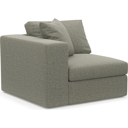Collin Foam Comfort Left-Facing Chair - Bloke Smoke
