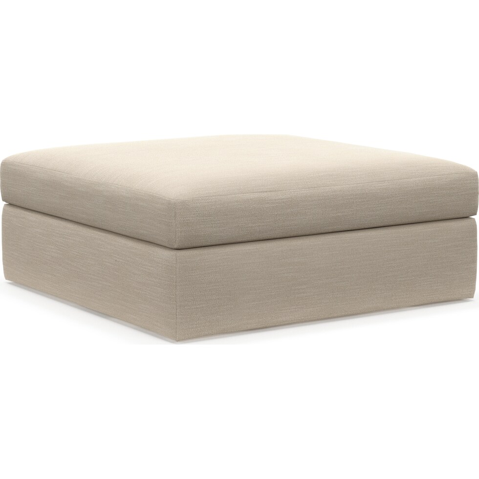 collin white ottoman   