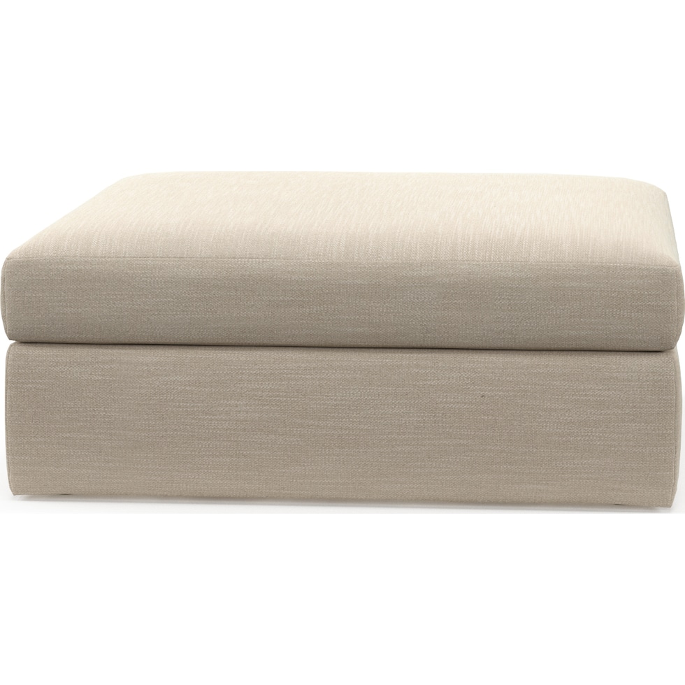 collin white ottoman   