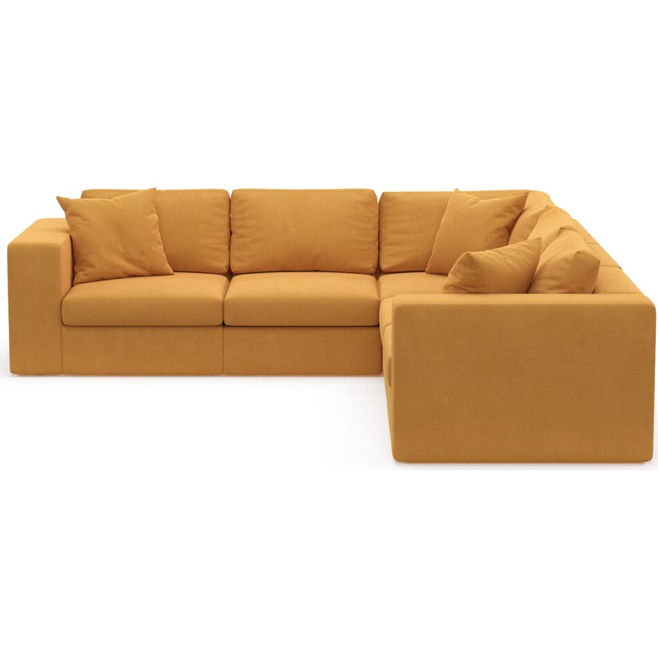 collin yellow  pc sectional   