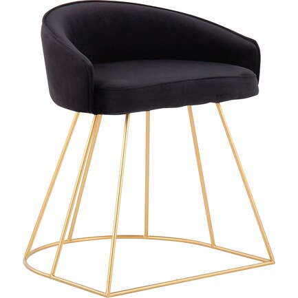 Colmar Vanity Stool - Gold/Black