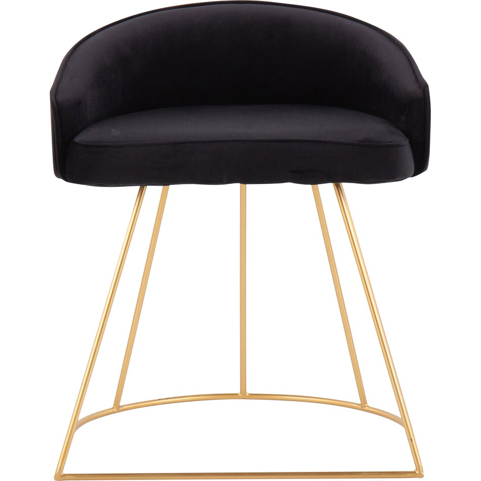 colmar black vanity stool   