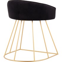 colmar black vanity stool   