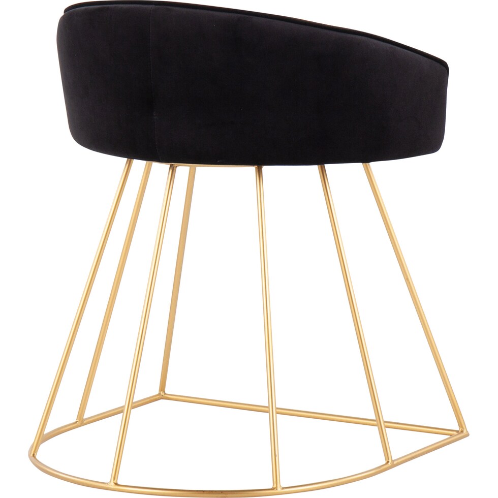 colmar black vanity stool   