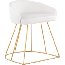 colmar white vanity stool   