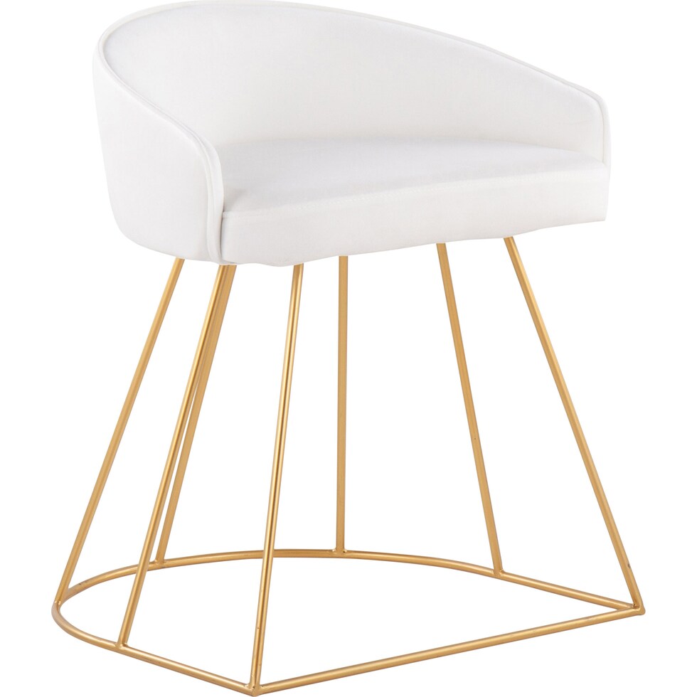 colmar white vanity stool   