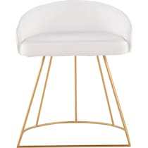 colmar white vanity stool   