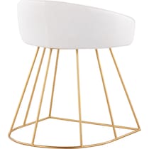 colmar white vanity stool   