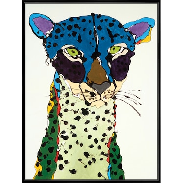 Colorful Cat 38” x 50” Wall Art