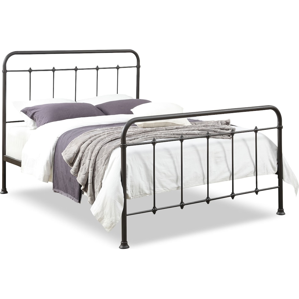 colson black queen bed   