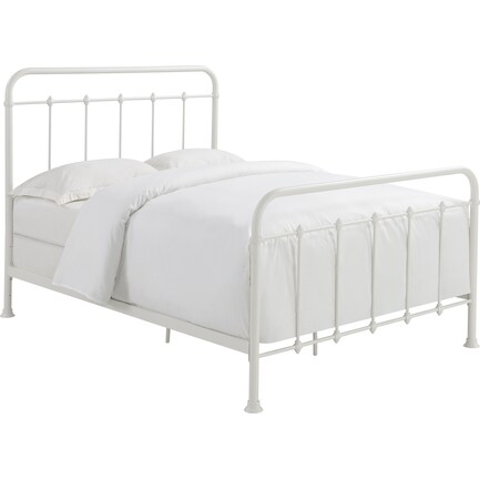 Colson Full Metal Bed - White