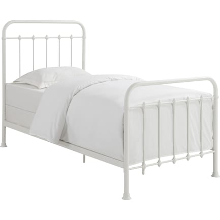 Colson Twin Metal Bed - White