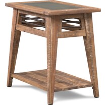 colt distressed natural chairside table   