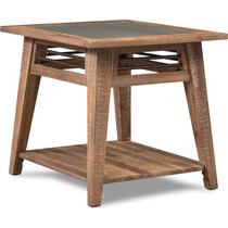 colt distressed natural end table   