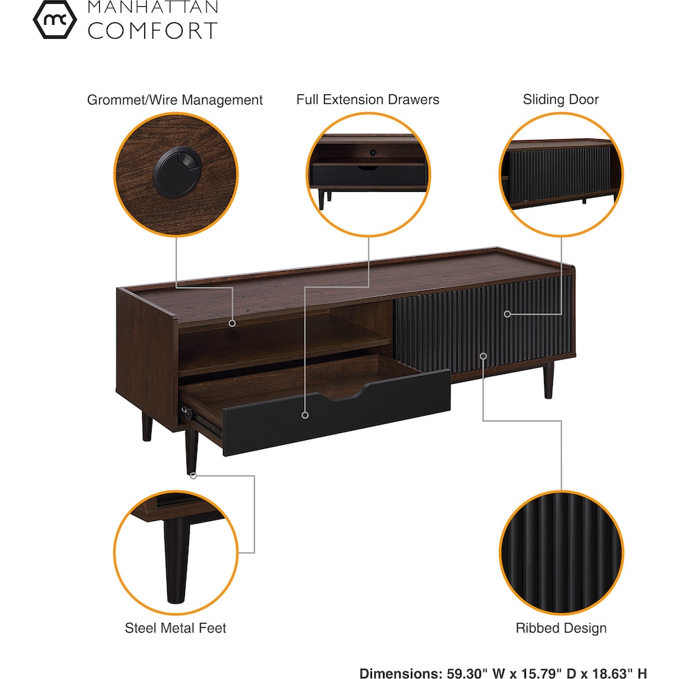 colter black tv stand   