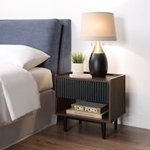 colter brown black nightstand   