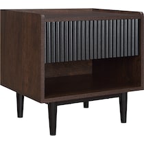 colter brown black nightstand   