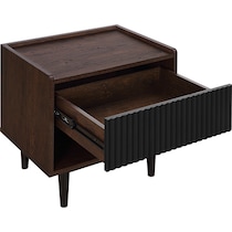 colter brown black nightstand   